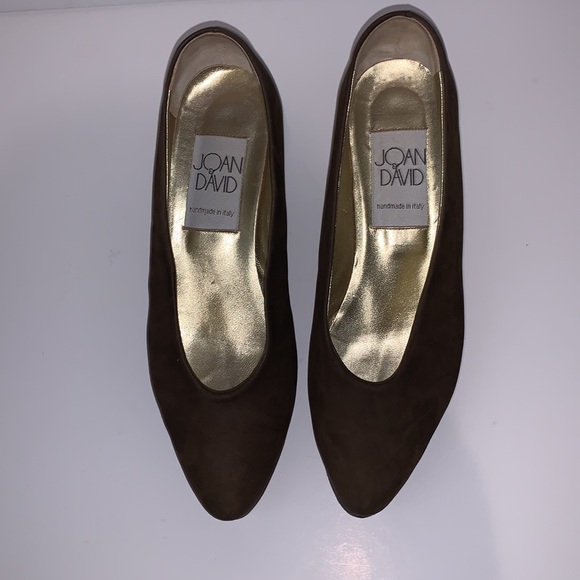 Joan & David Shoes Joan And David Vintage Brown Suede Pumps Hand made in Italy - Picture 2 of 7